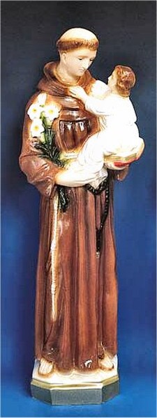 Saint Anthony Colored Devotional Yard Art Work
